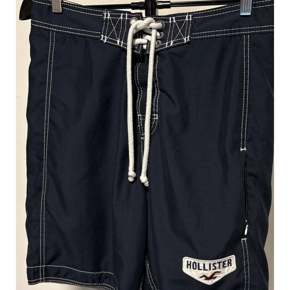 Hollister California Spell out Blue Lightweight Board Shorts Size Small S